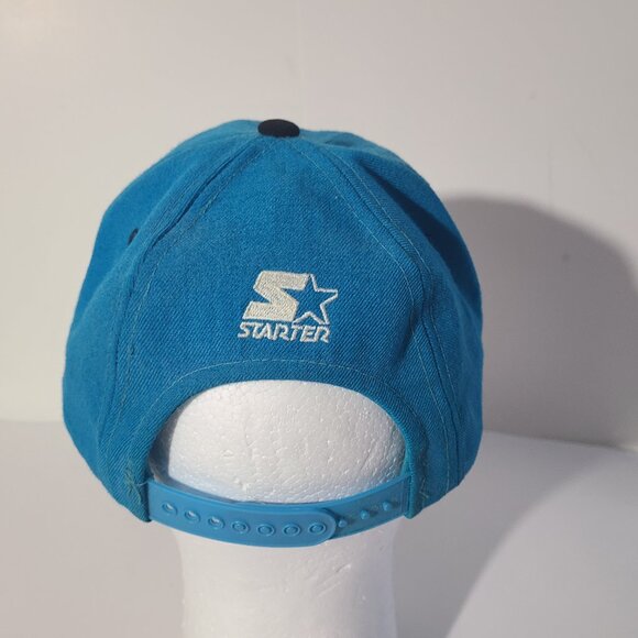 Vtg 90s Starter The Natural Tri Power Wool Carolina Panthers NFL Snapback Hat - Picture 8 of 8